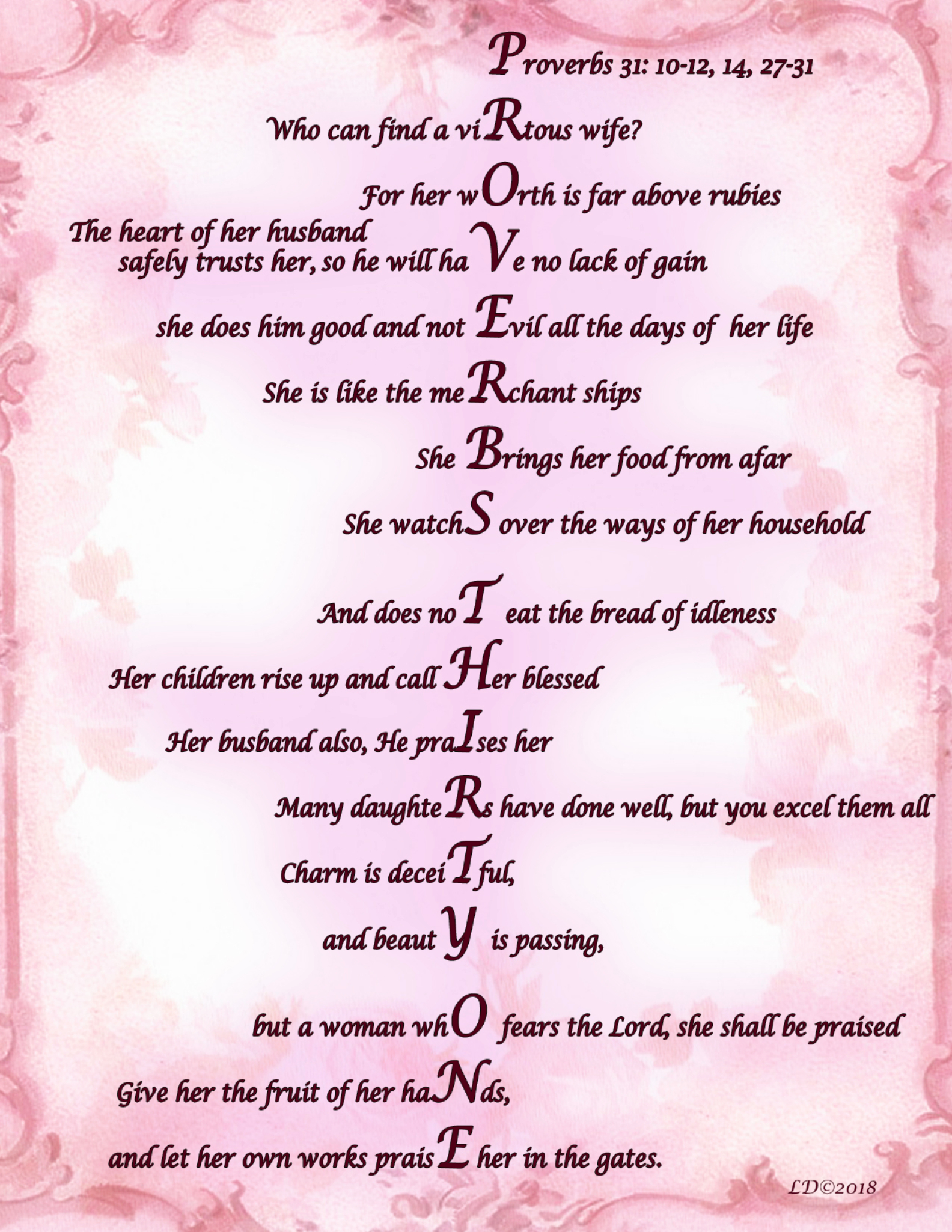 Proverbs 31 Acrostic